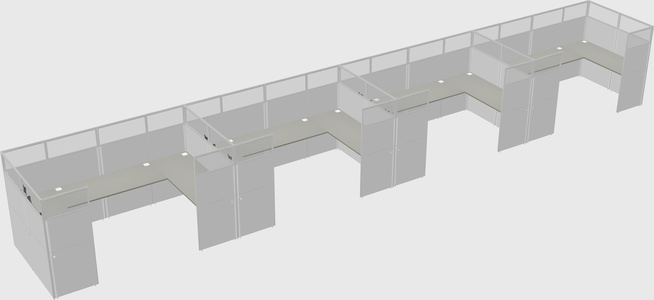 U-shaped cubicle