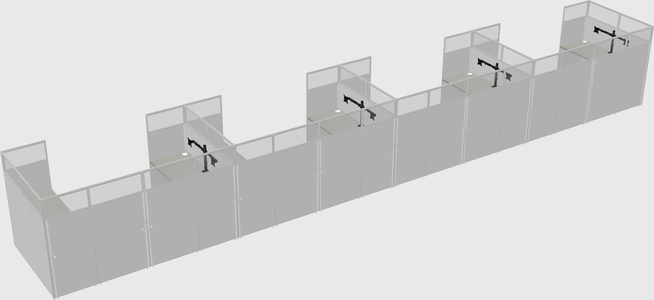 U-shaped cubicle