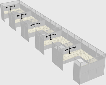 U-shaped cubicle