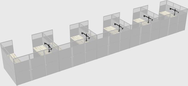 U-shaped cubicle