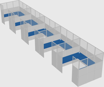 U-shaped cubicle