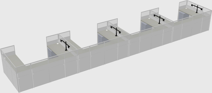 U-shaped cubicle