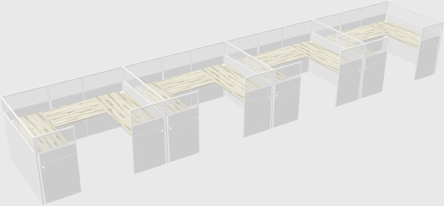 U-shaped cubicle