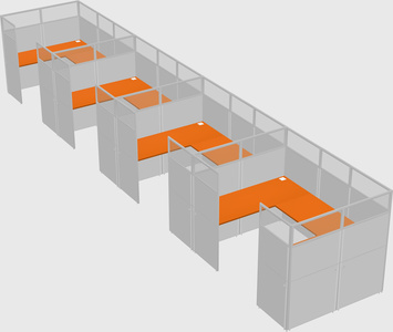 U-shaped cubicle
