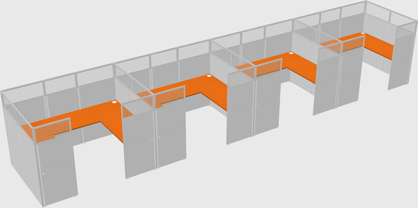 U-shaped cubicle