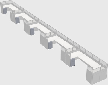 U-shaped cubicle
