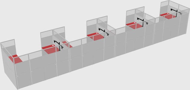 U-shaped cubicle