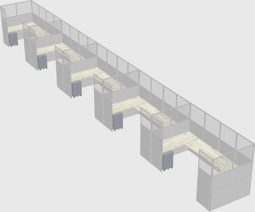U-shaped cubicle