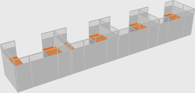 U-shaped cubicle