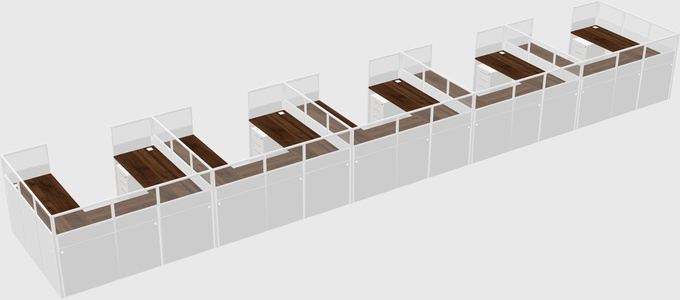 U-shaped cubicle