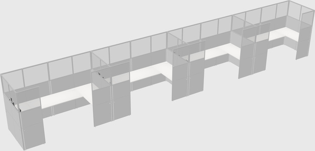 U-shaped cubicle