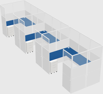 U-shaped cubicle