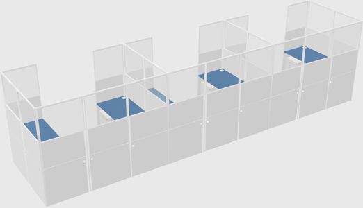 U-shaped cubicle
