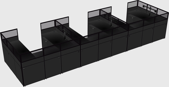 U-shaped cubicle
