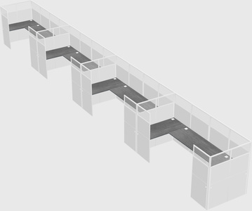 U-shaped cubicle