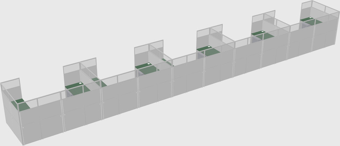 U-shaped cubicle