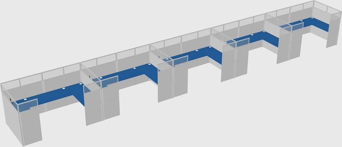 U-shaped cubicle