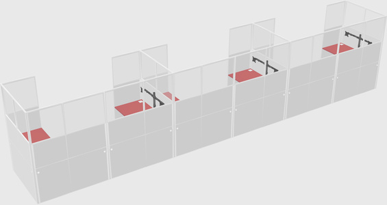 U-shaped cubicle