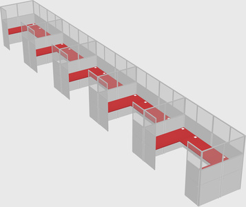 U-shaped cubicle