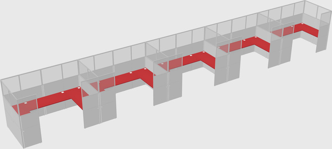 U-shaped cubicle