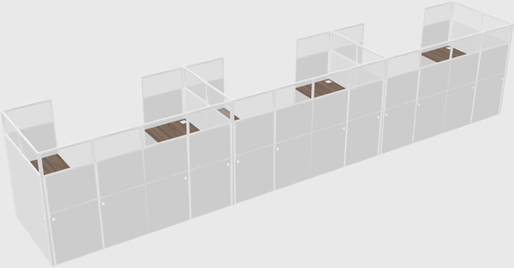 U-shaped cubicle