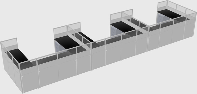 Cabine en u