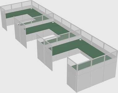 U-shaped cubicle