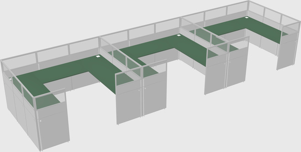 U-shaped cubicle