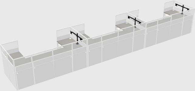 U-shaped cubicle