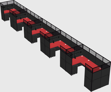 U-shaped cubicle
