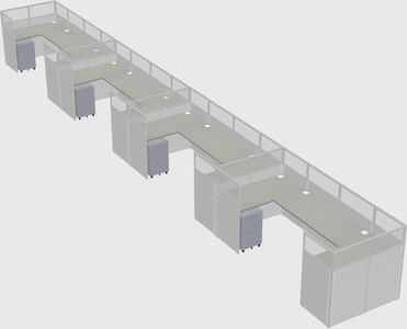 U-shaped cubicle