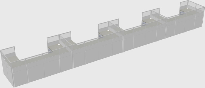U-shaped cubicle