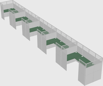 U-shaped cubicle