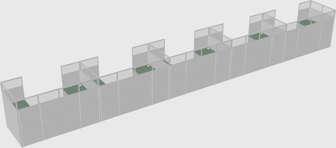 U-shaped cubicle