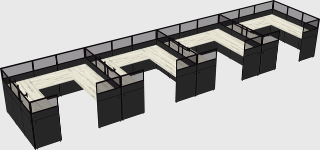 U-shaped cubicle
