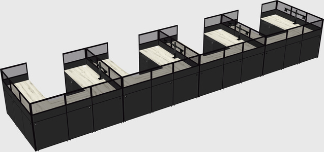 U-shaped cubicle