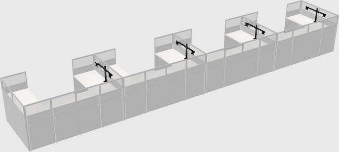 U-shaped cubicle