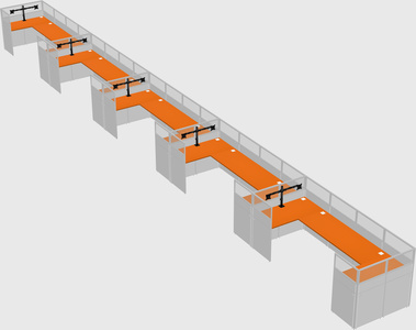 U-shaped cubicle