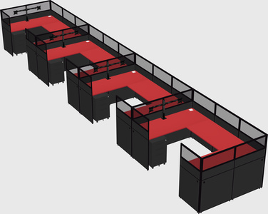 U-shaped cubicle