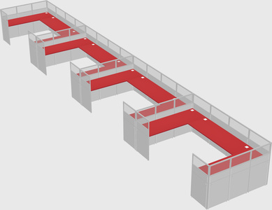 U-shaped cubicle