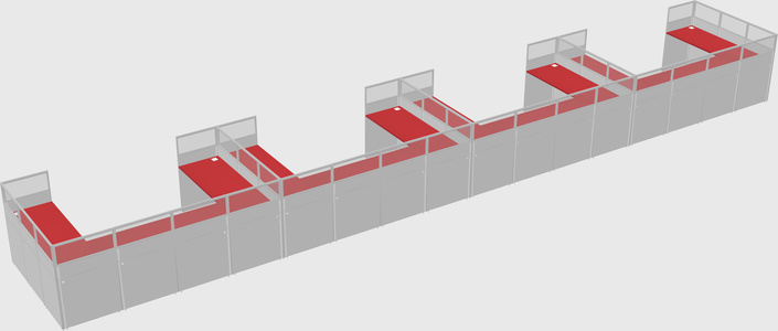 U-shaped cubicle