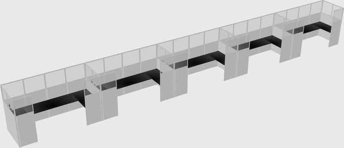 U-shaped cubicle