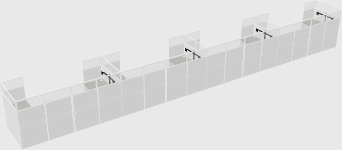 U-shaped cubicle