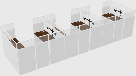 U-shaped cubicle