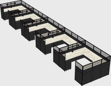 U-shaped cubicle
