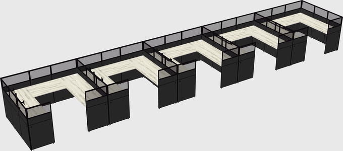 U-shaped cubicle