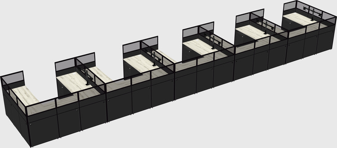 U-shaped cubicle