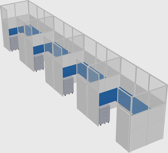 U-shaped cubicle