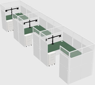 U-shaped cubicle