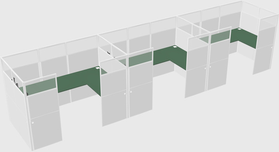 U-shaped cubicle